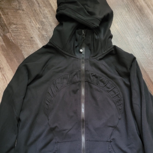Lululemon Full Zip Hoddie Jacket Size 10 Black Color - Picture 4 of 8